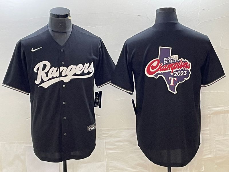 Men Texas Rangers Blank Black Game Nike 2023 MLB Jersey style 7->texas rangers->MLB Jersey